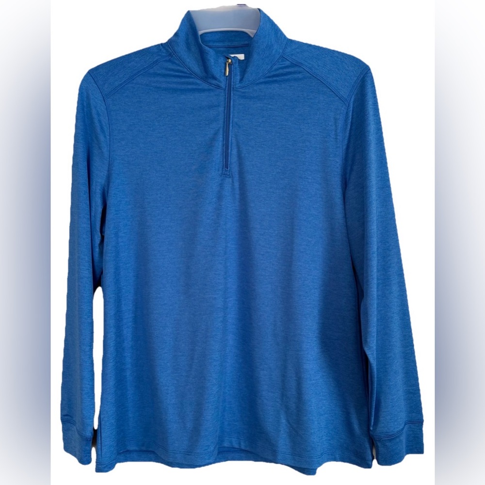 Greg Norman Men XL Quarter Zip Blue Pullover Lightweight Golf Maritime Clubhouse